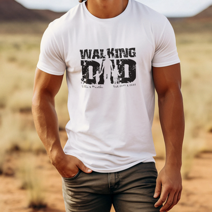 PAPA T-Shirt WALKING DAD Rundhals personalisiert