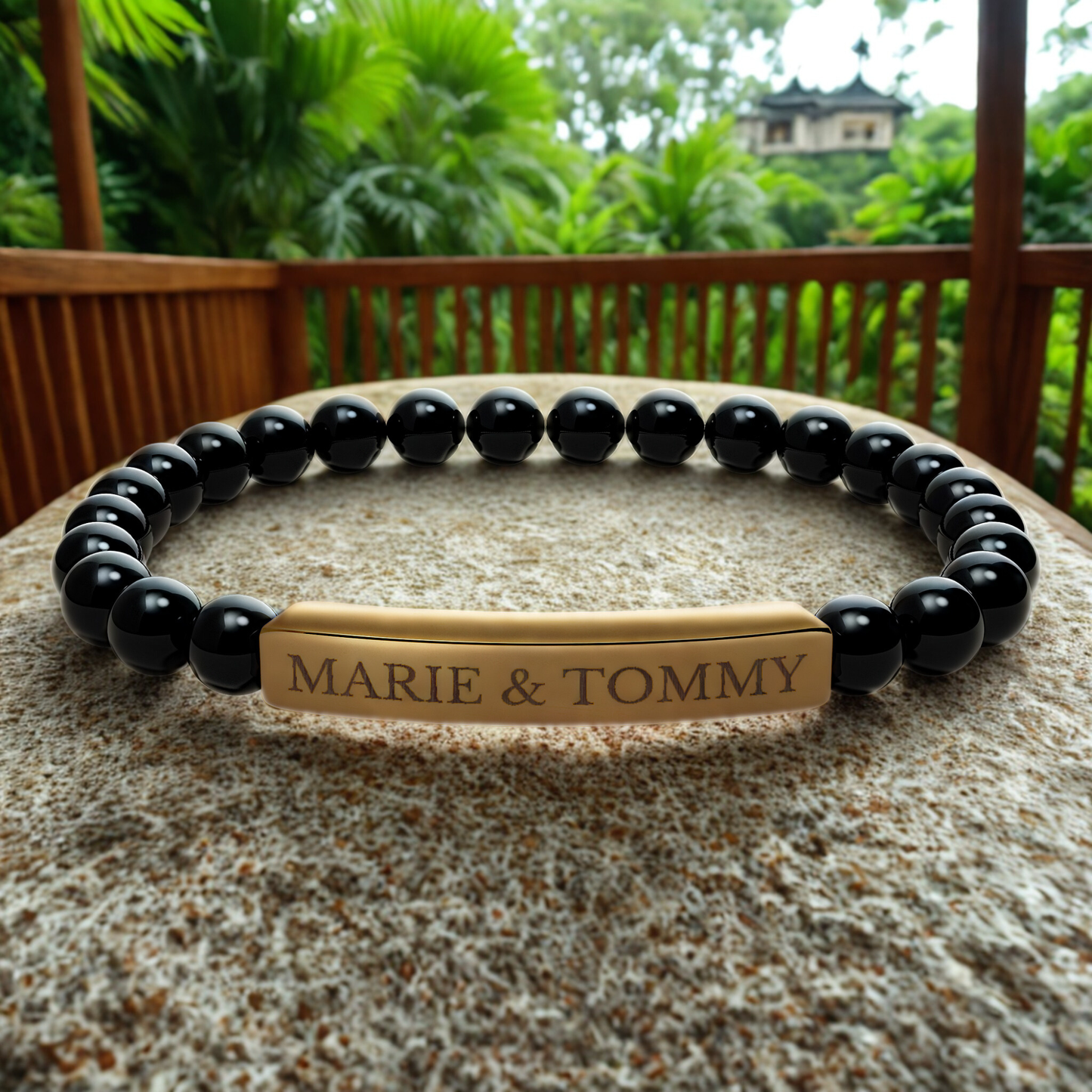 BUDDHA-ARMBAND graviert mit Namen