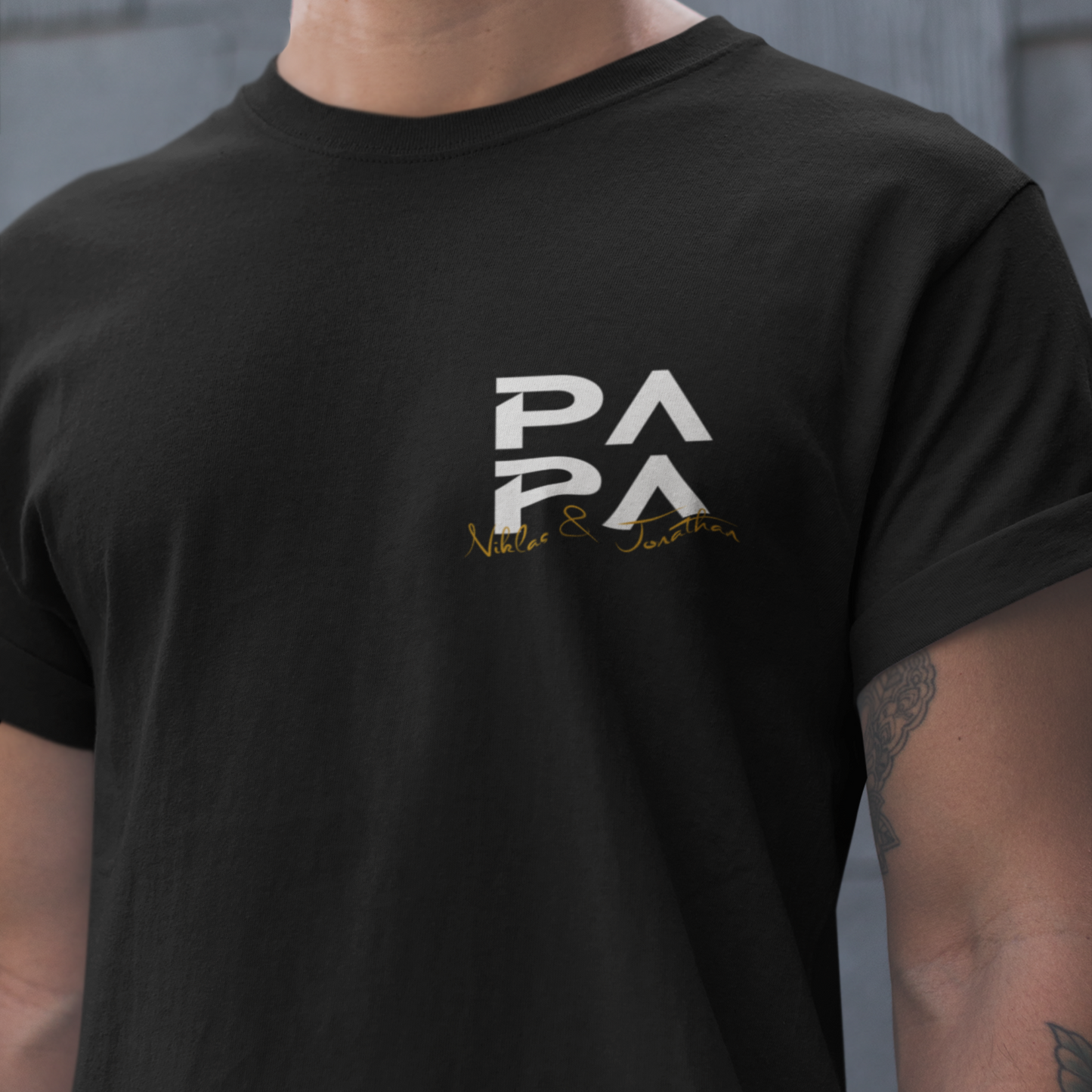 PAPA T-Shirt MINIMAL Rundhals personalisiert