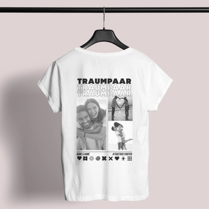 MY LOVE T-Shirt mit Euren Fotos Rundhals personalisiert