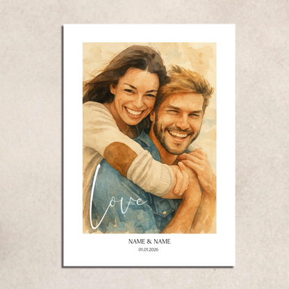 FOTO-POSTER GEMÄLDE mit Deinem Bild & Slogan personalisiert