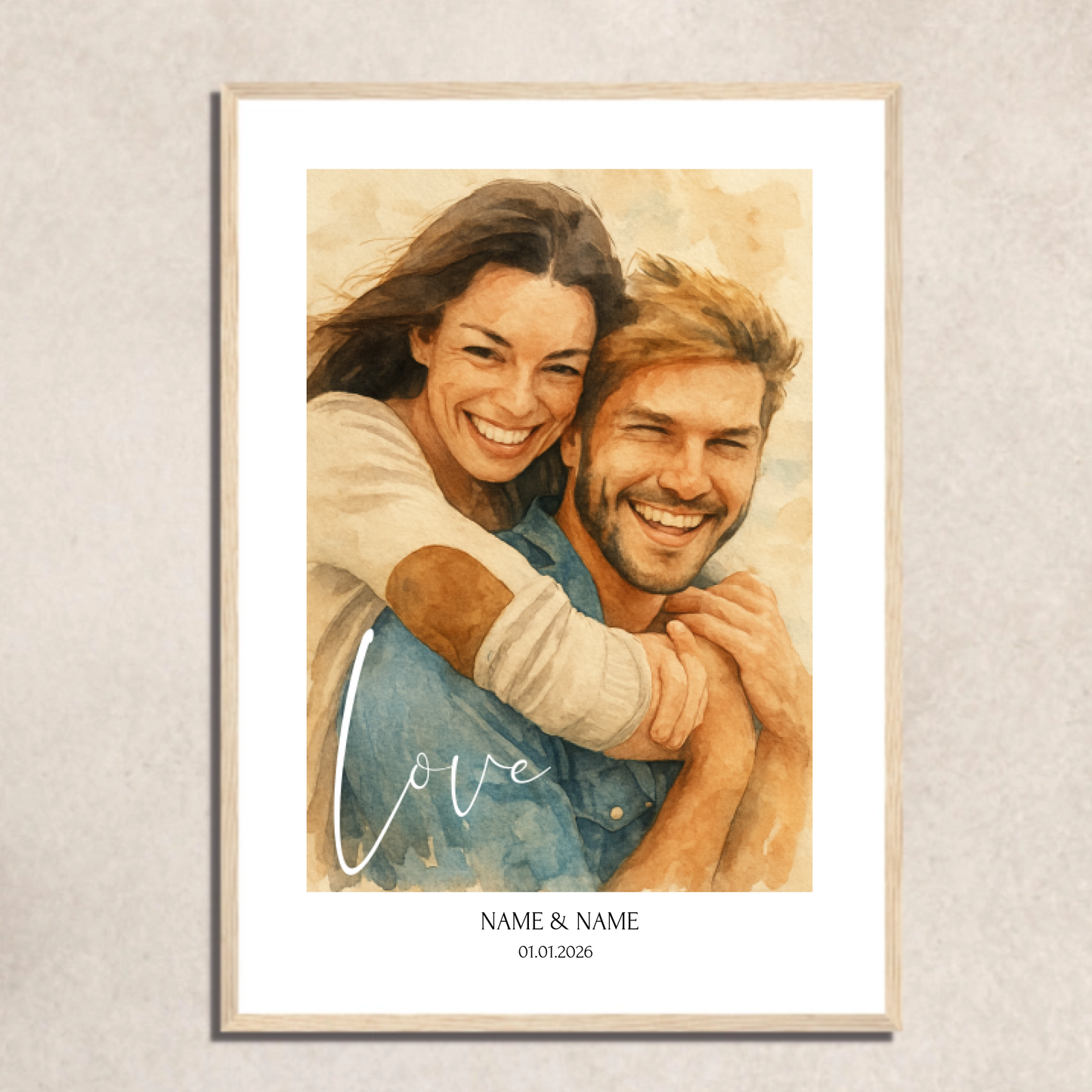 FOTO-POSTER GEMÄLDE mit Deinem Bild & Slogan personalisiert