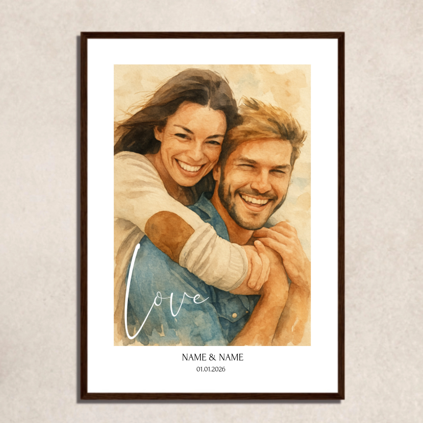 FOTO-POSTER GEMÄLDE mit Deinem Bild & Slogan personalisiert