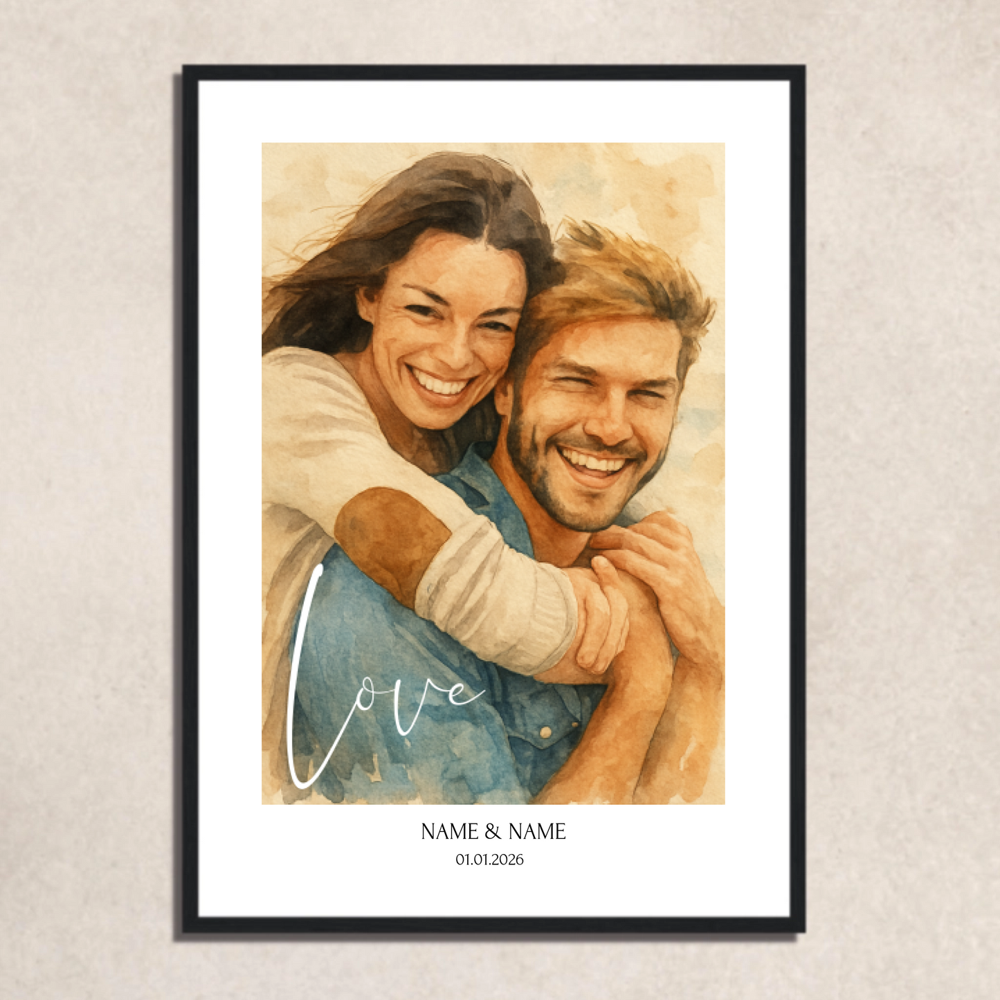 FOTO-POSTER GEMÄLDE mit Deinem Bild & Slogan personalisiert