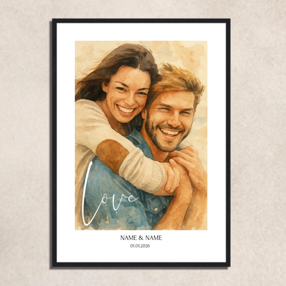 FOTO-POSTER GEMÄLDE mit Deinem Bild & Slogan personalisiert