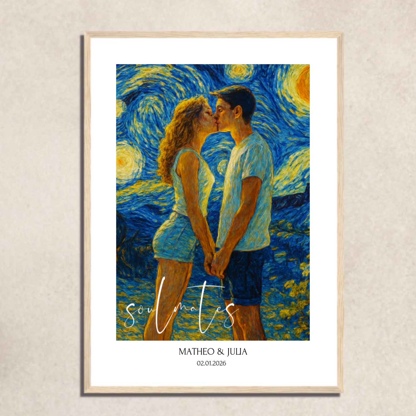 FOTO-POSTER VAN GOGH STYLE mit Deinem Bild & Slogan personalisiert