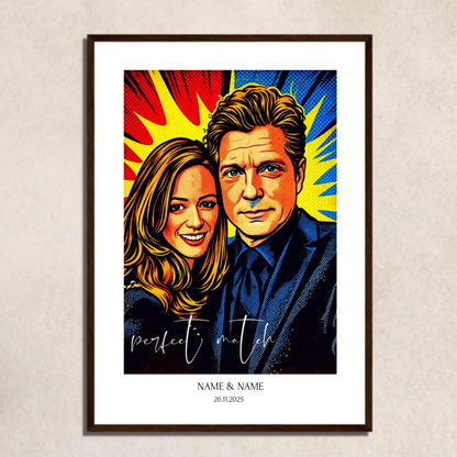 FOTO-POSTER POP ART mit Deinem Bild & Slogan personalisiert