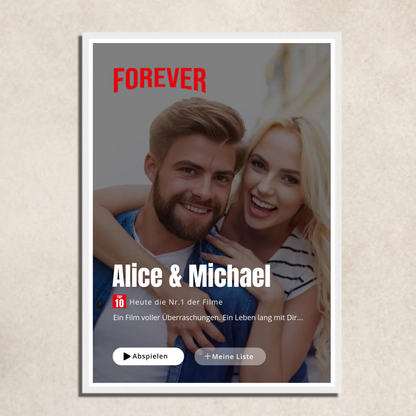 FOTO-POSTER MOVIE STREAMING mit Deinem Bild & Slogan personalisiert