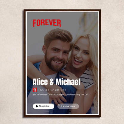 FOTO-POSTER MOVIE STREAMING mit Deinem Bild & Slogan personalisiert