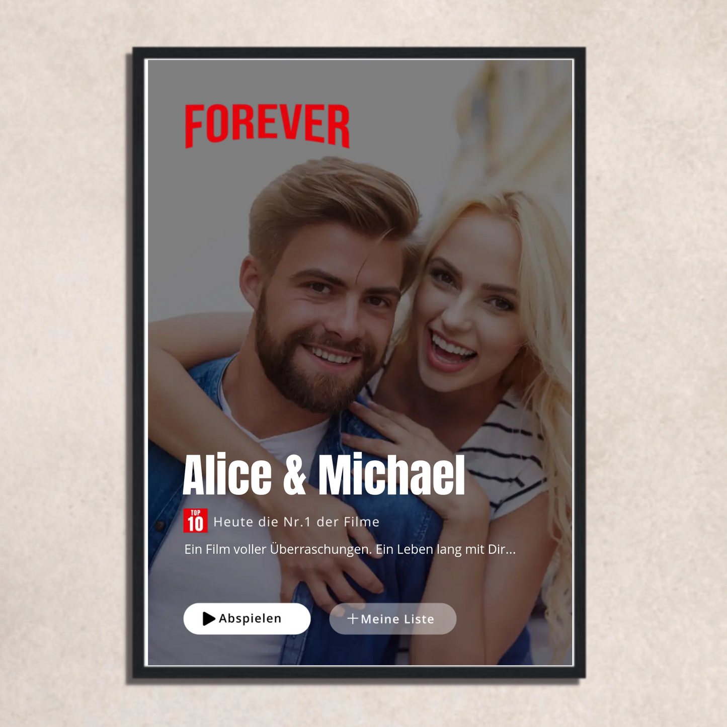 FOTO-POSTER MOVIE STREAMING mit Deinem Bild & Slogan personalisiert