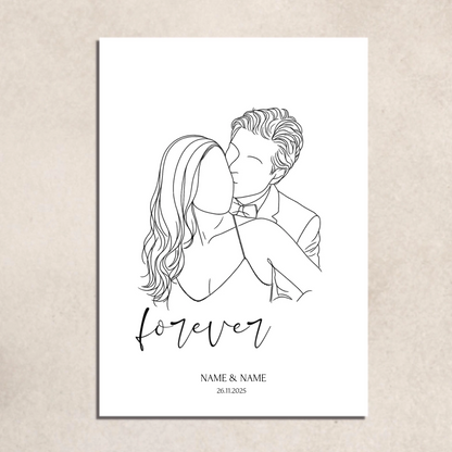 FOTO-POSTER OUTLINE mit Deinem Bild & Slogan personalisiert