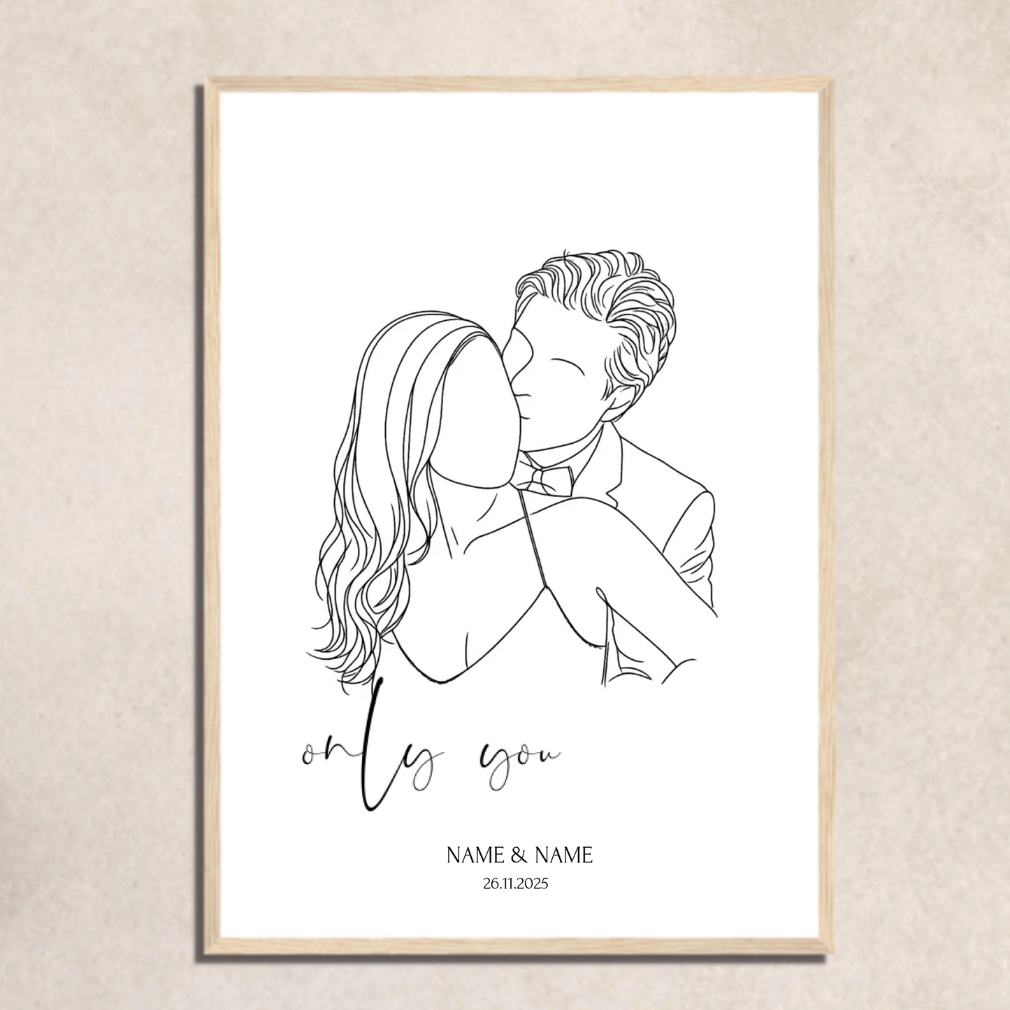 FOTO-POSTER OUTLINE mit Deinem Bild & Slogan personalisiert