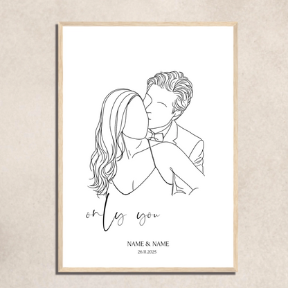 FOTO-POSTER OUTLINE mit Deinem Bild & Slogan personalisiert