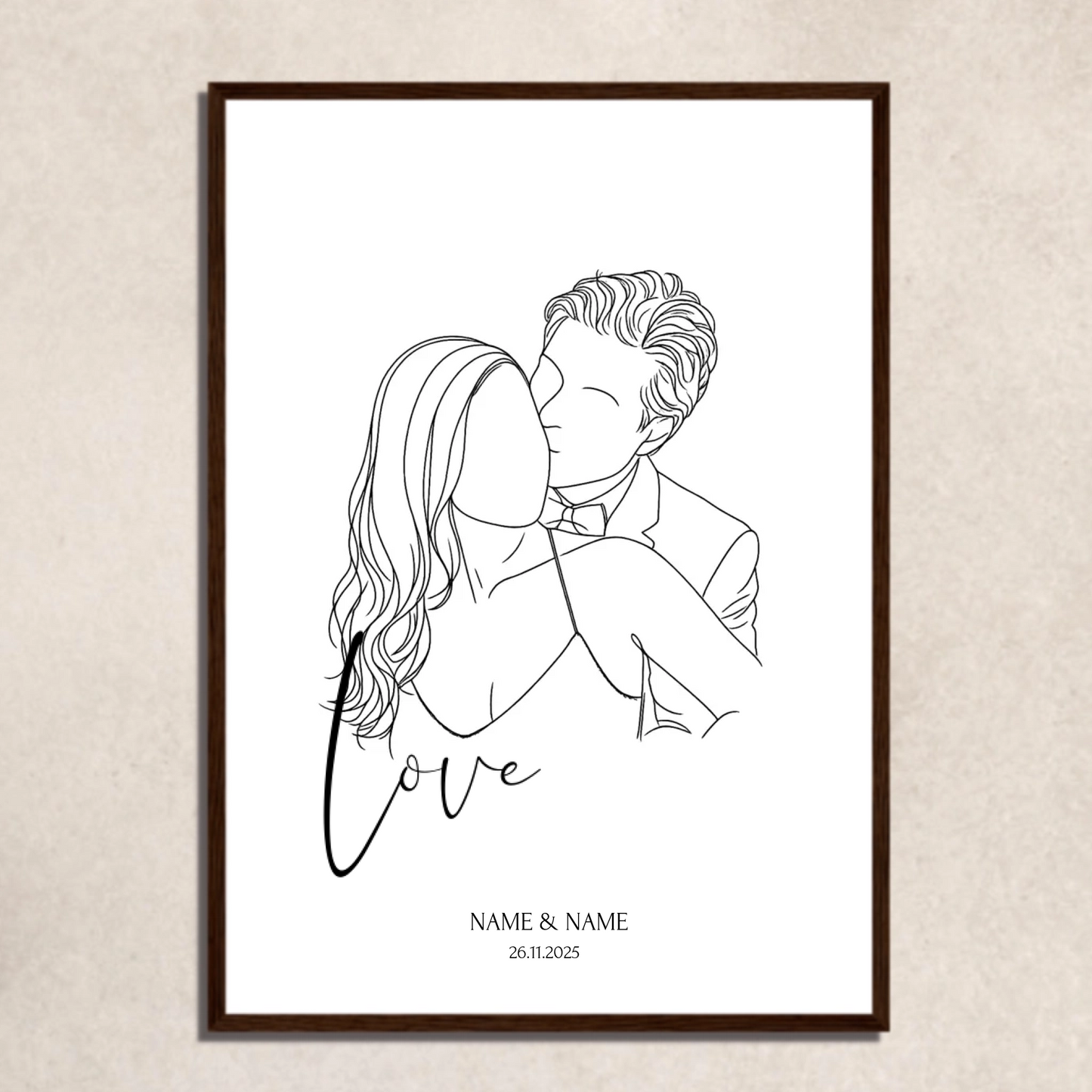 FOTO-POSTER OUTLINE mit Deinem Bild & Slogan personalisiert