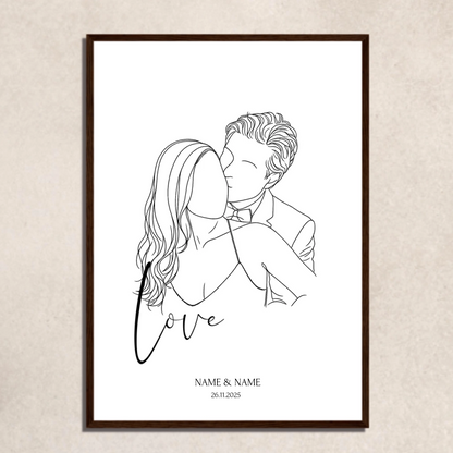 FOTO-POSTER OUTLINE mit Deinem Bild & Slogan personalisiert