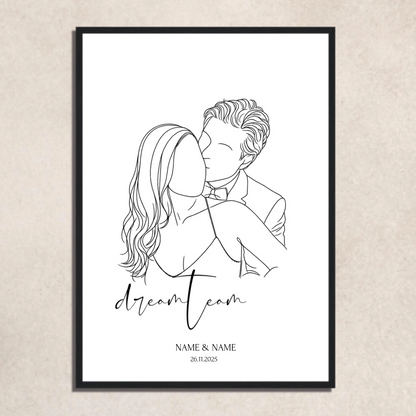 FOTO-POSTER OUTLINE mit Deinem Bild & Slogan personalisiert