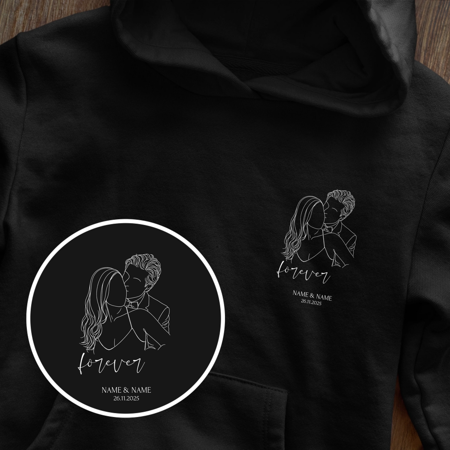Hoodie OUTLINE aus Eurem Fotos personalisiert