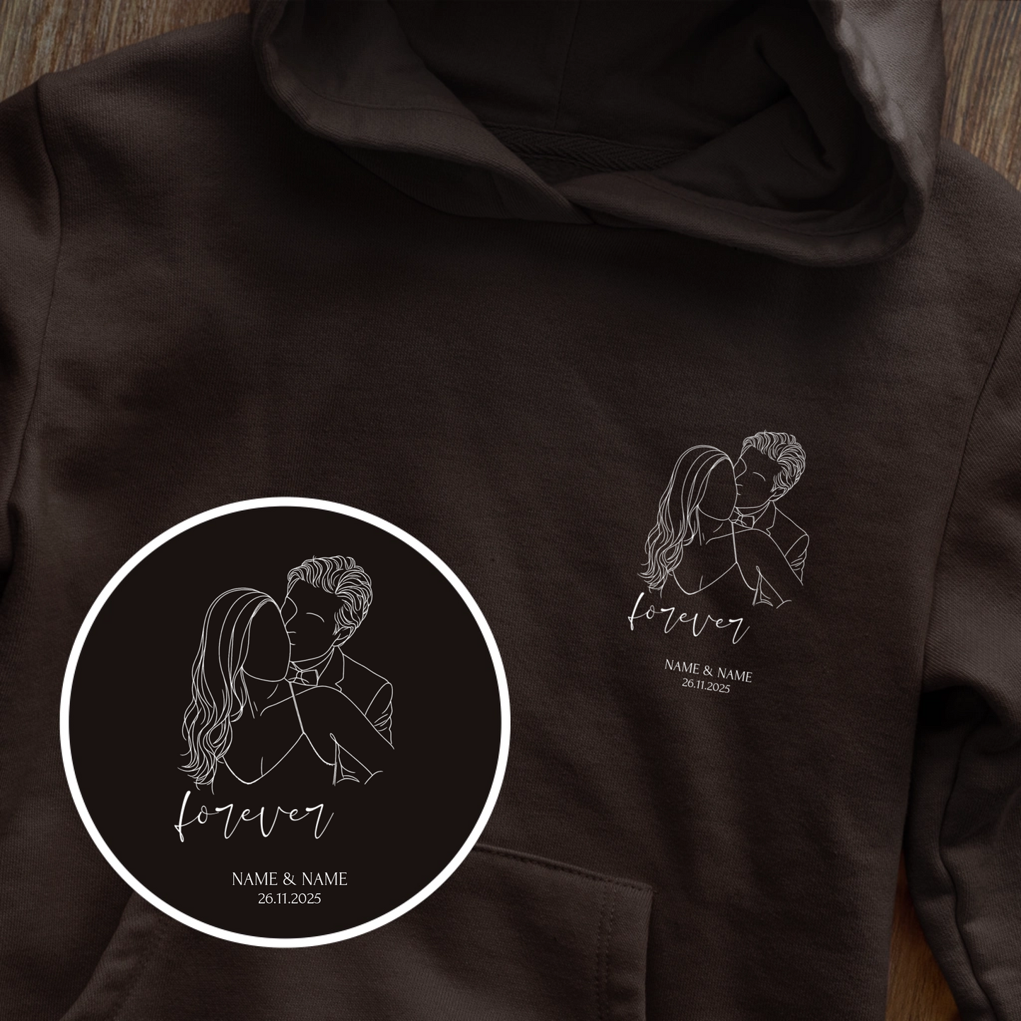 Hoodie OUTLINE aus Eurem Fotos personalisiert