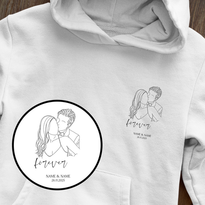Hoodie OUTLINE aus Eurem Fotos personalisiert