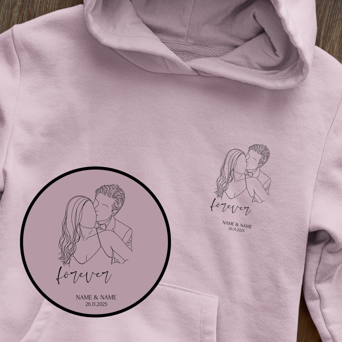 Hoodie OUTLINE aus Eurem Fotos personalisiert
