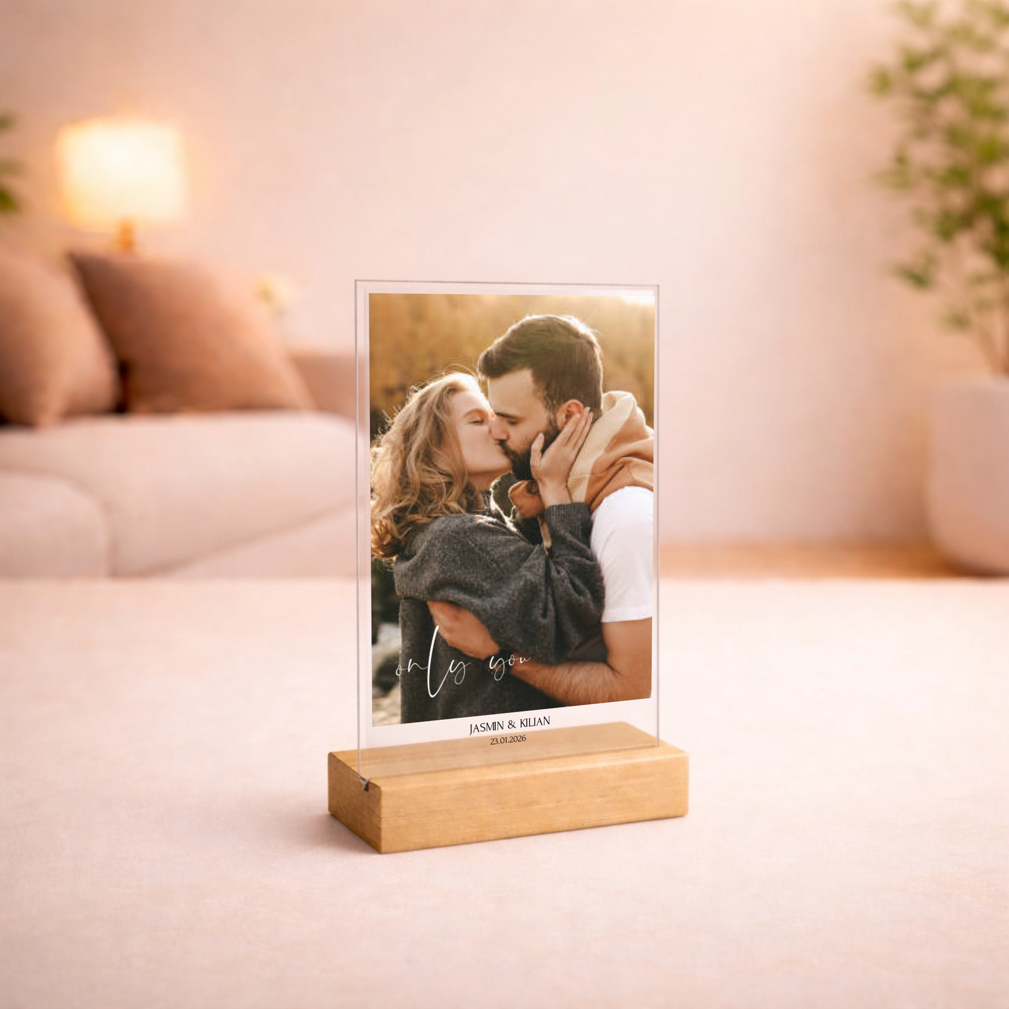 ACRYL-GLAS mit Deinem Bild & Slogan personalisiert