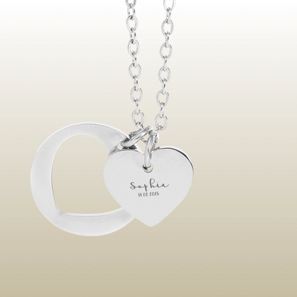HERZ-KETTE CUTOUT graviert mit Namen