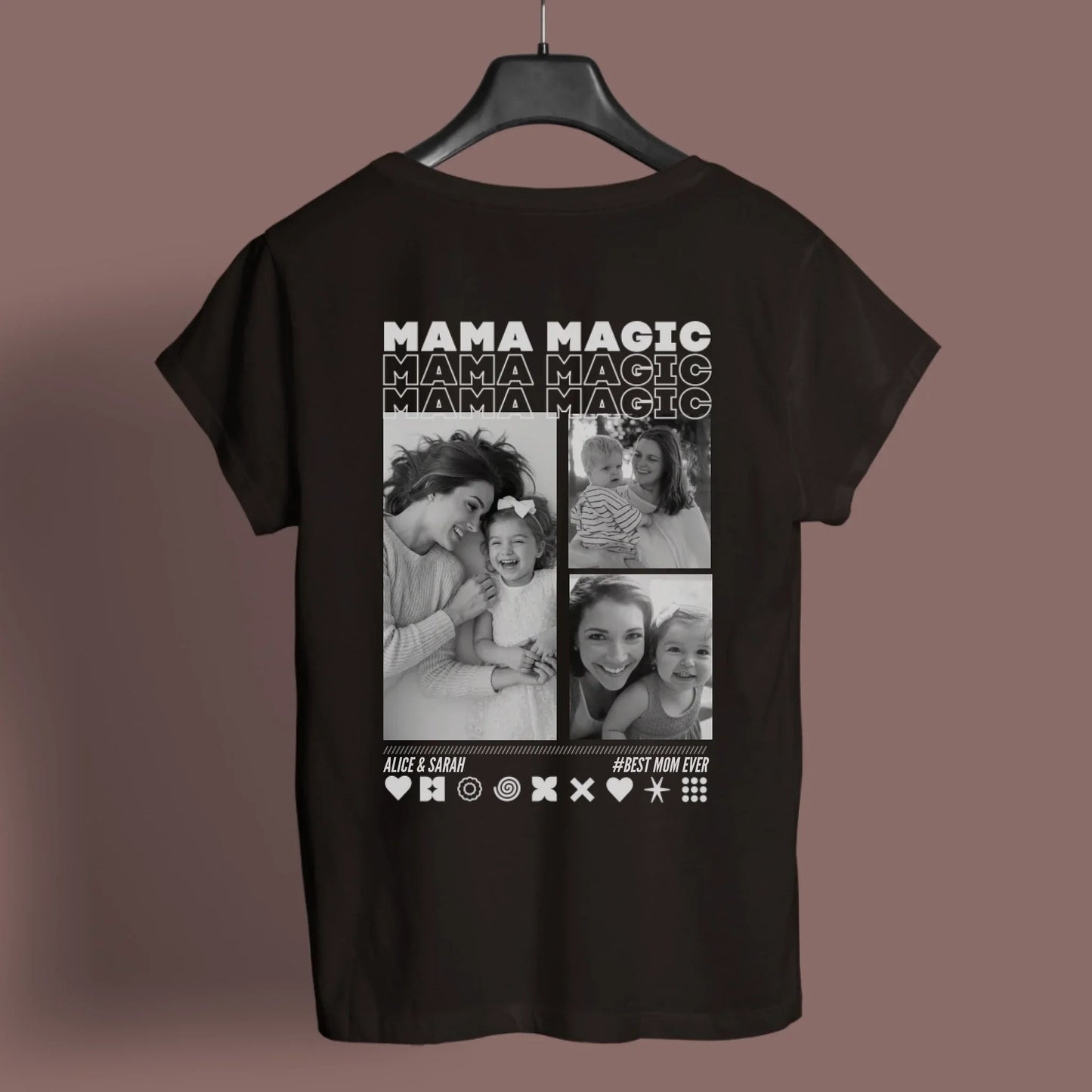 Mama Magic T-Shirt personalisiert mit Fotos und Text, UrbanWarriorStore Geschenkidee
