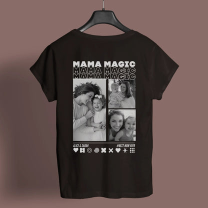 Mama Magic T-Shirt personalisiert mit Fotos und Text, UrbanWarriorStore Geschenkidee