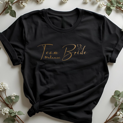 BRIDE T-Shirt TEAM BRIDE GLOW