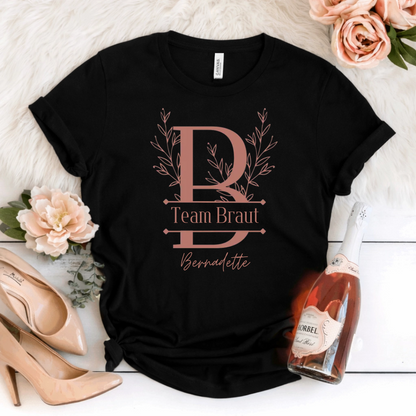 BRIDE T-Shirt FLORAL LETTERS