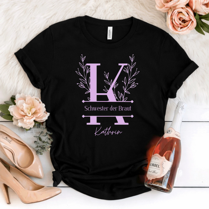 BRIDE T-Shirt FLORAL LETTERS