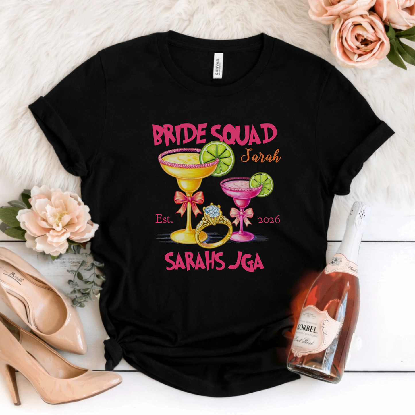 BRIDE T-Shirt TEAM BRIDE COCKTAILS 2