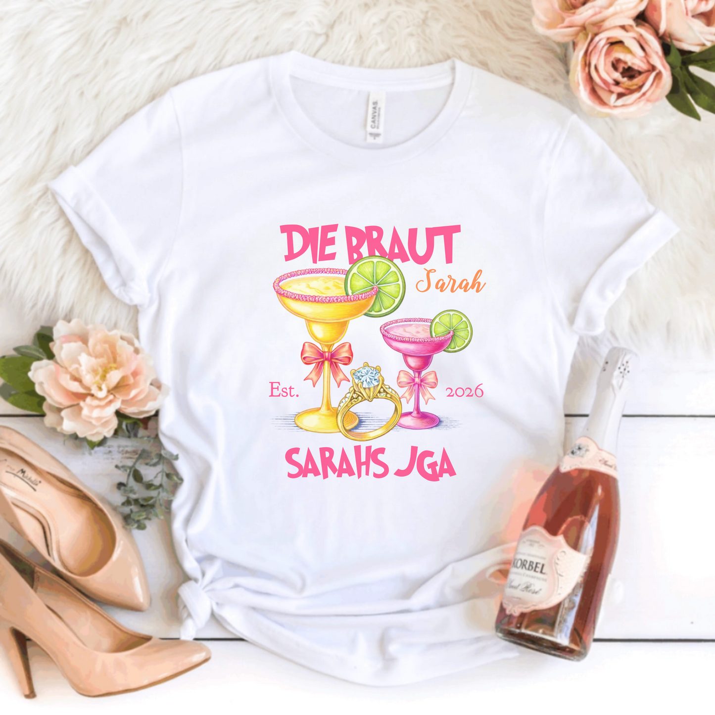 BRIDE T-Shirt TEAM BRIDE COCKTAILS 2