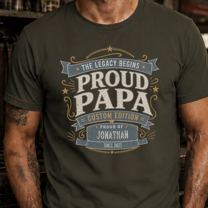 PAPA T-Shirt PROUD PAPA VINTAGE