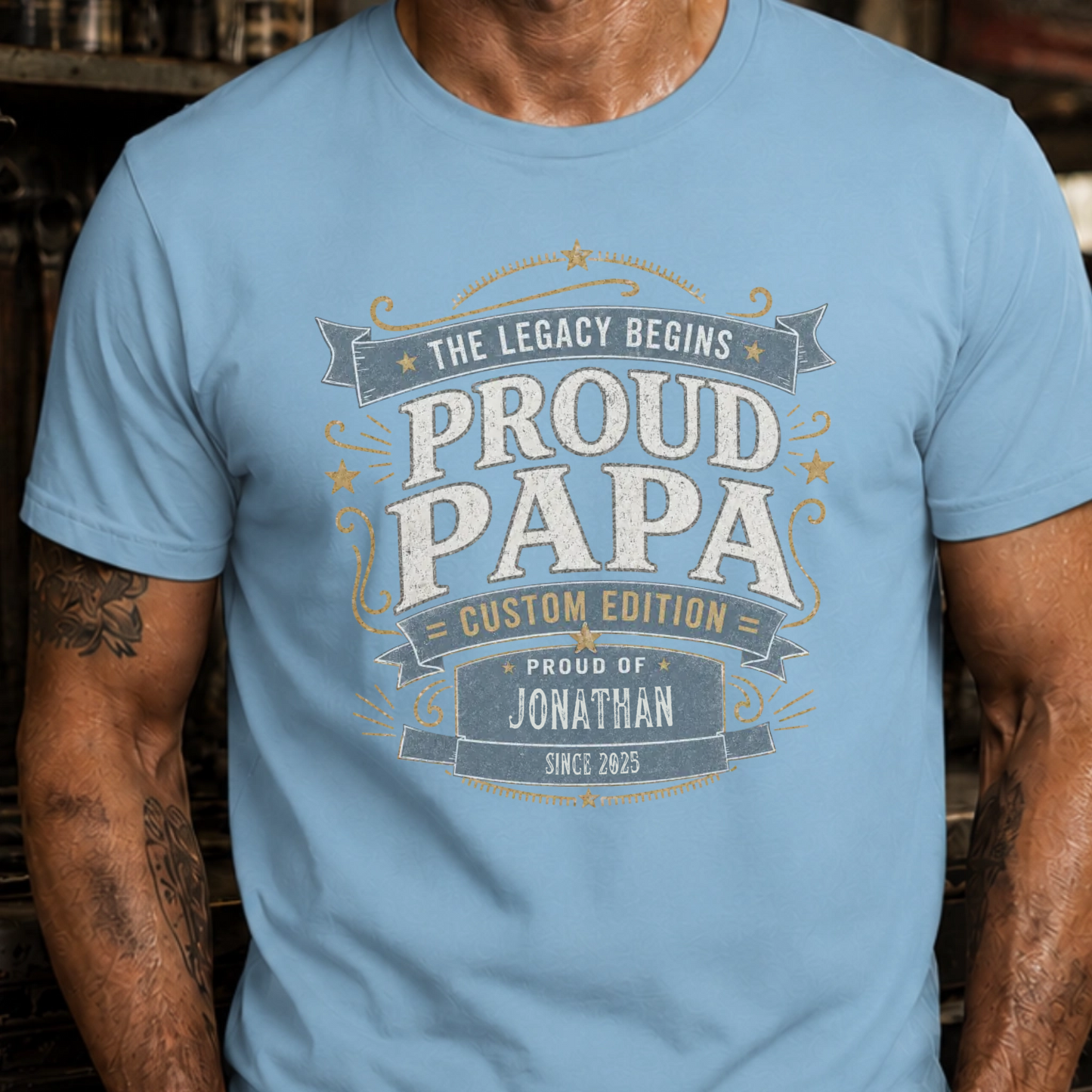 PAPA T-Shirt PROUD PAPA VINTAGE