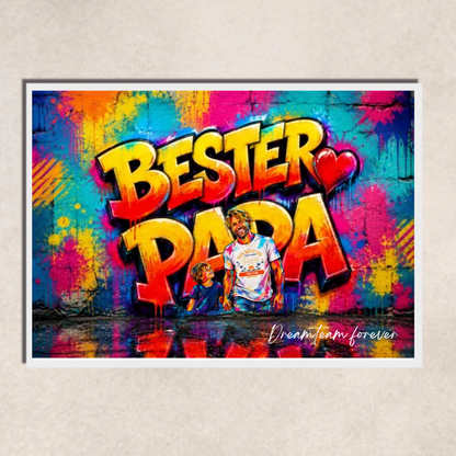 GRAFFITI-POSTER PAPA mit Bild personalisiert