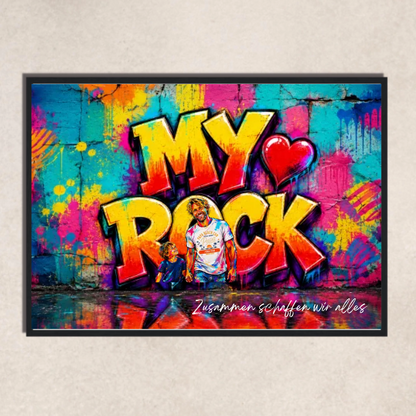 GRAFFITI-POSTER PAPA mit Bild personalisiert