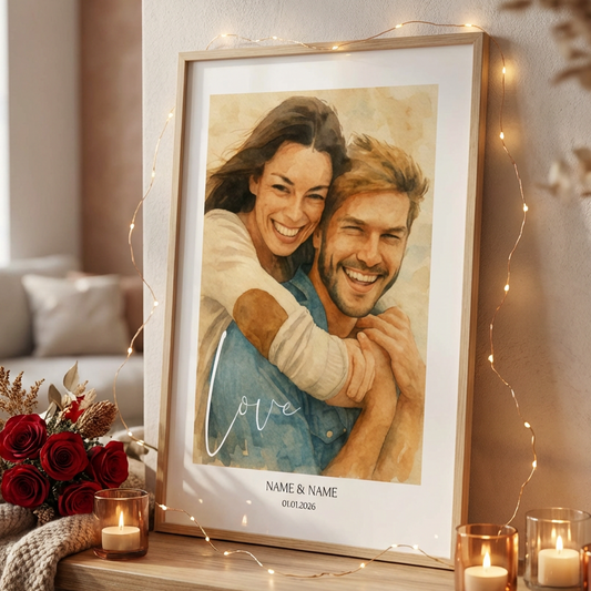 FOTO-POSTER GEMÄLDE mit Deinem Bild & Slogan personalisiert