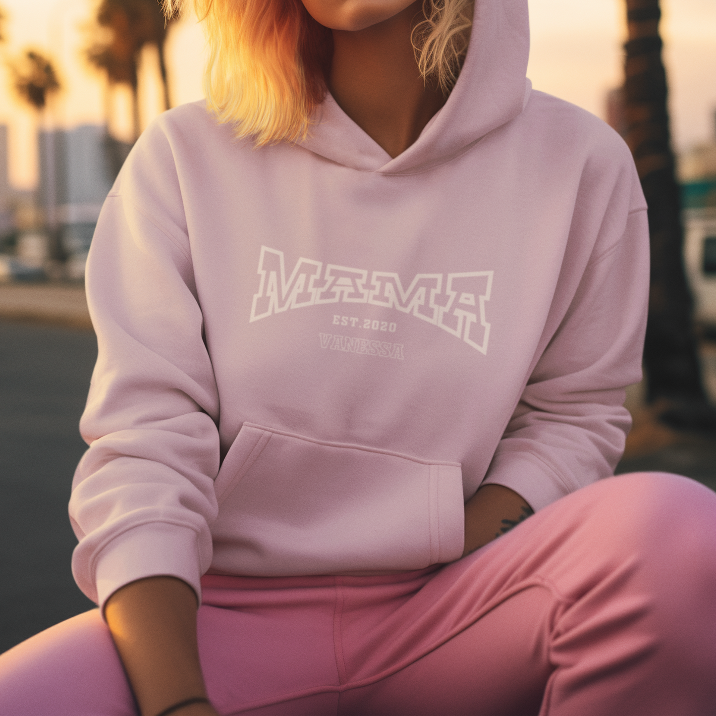 MAMA Hoodie COLLEGE personalisiert