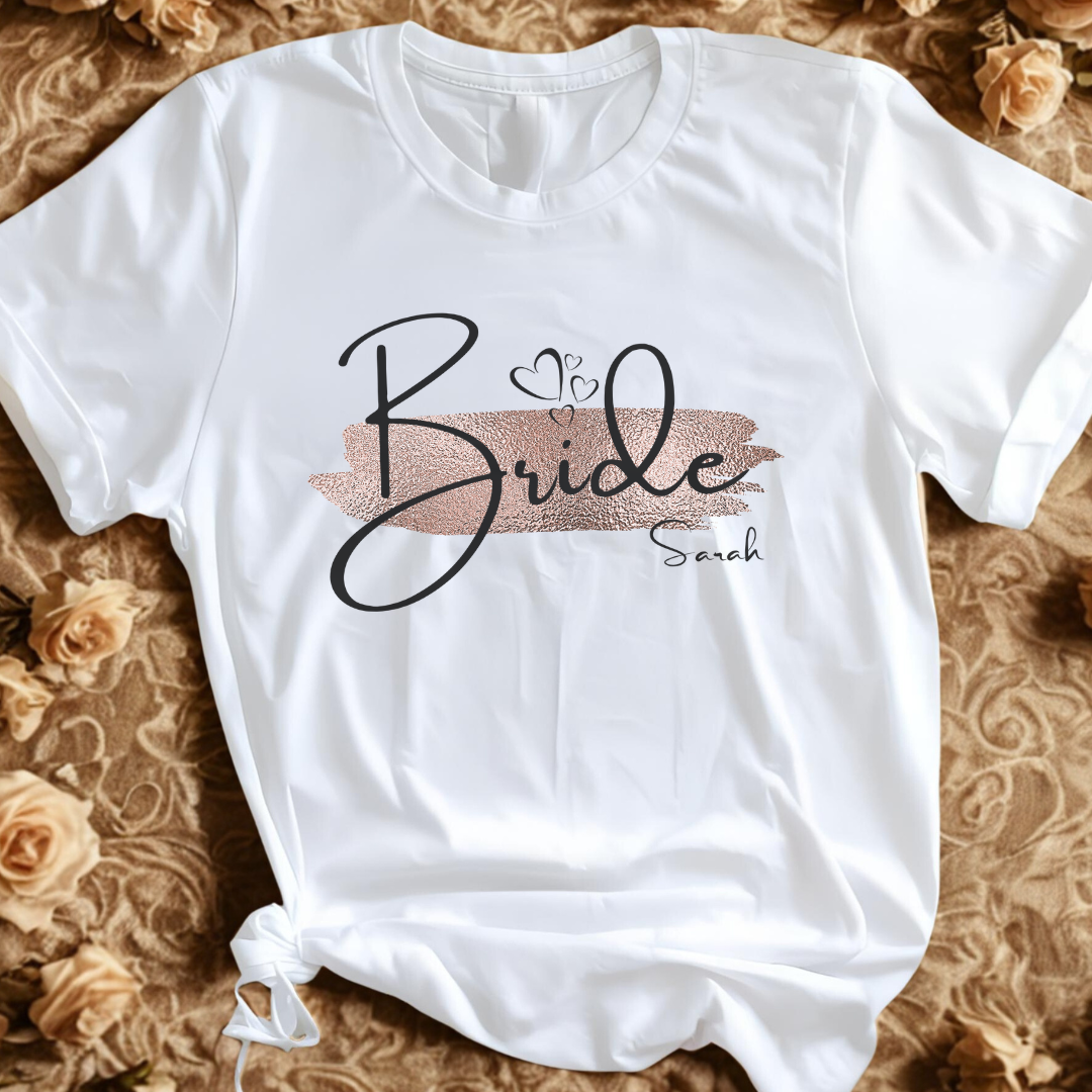 BRIDE T-Shirt TEAM BRIDE Handwriting