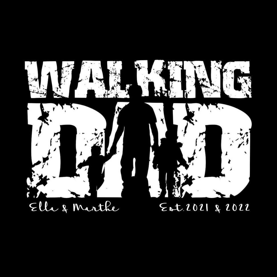 PAPA T-Shirt WALKING DAD Rundhals personalisiert