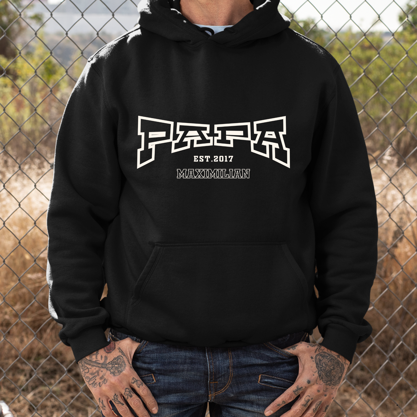 PAPA Hoodie COLLEGE personalisiert