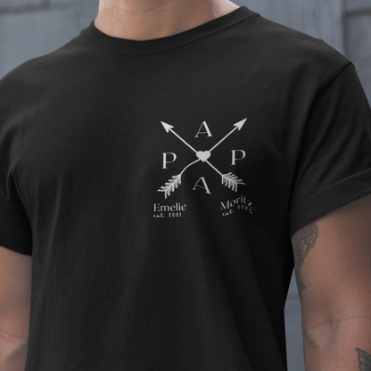 PAPA T-Shirt ARROWS Rundhals personalisiert