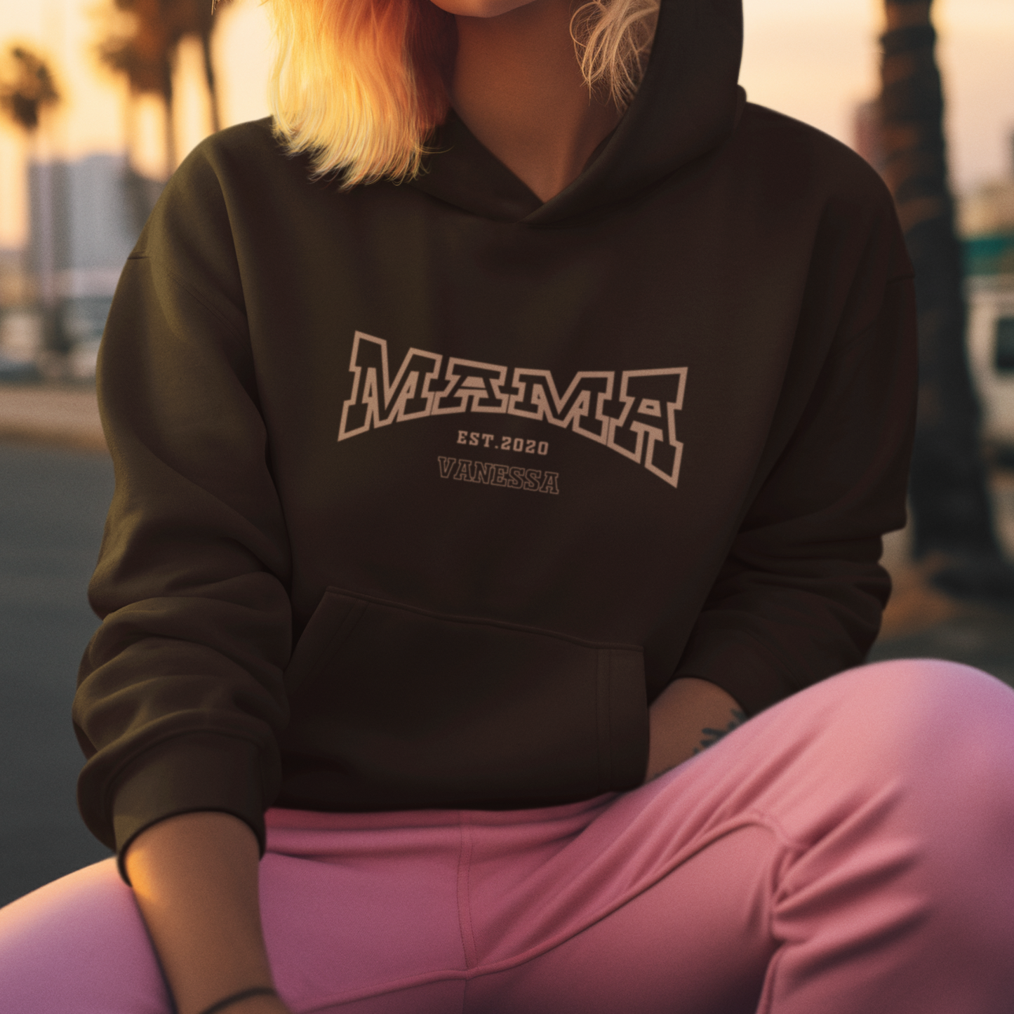 MAMA Hoodie COLLEGE personalisiert