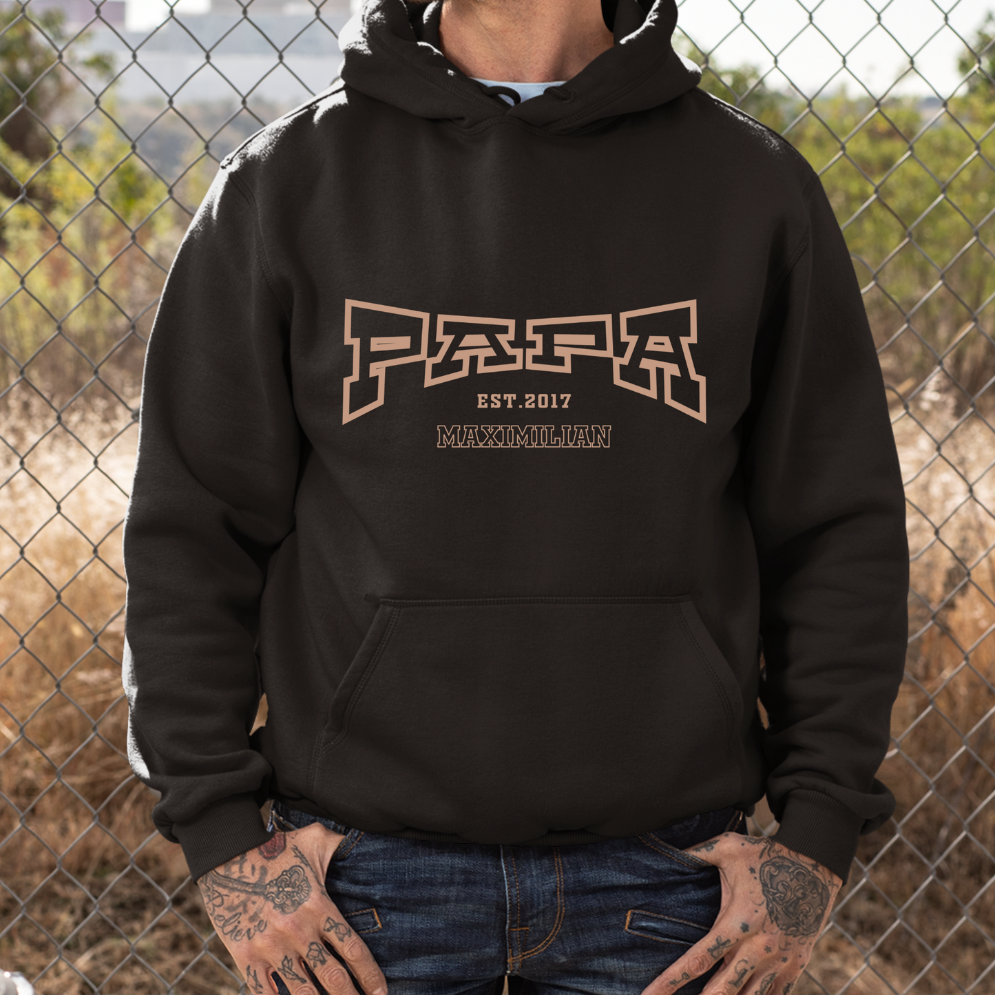 PAPA Hoodie COLLEGE personalisiert