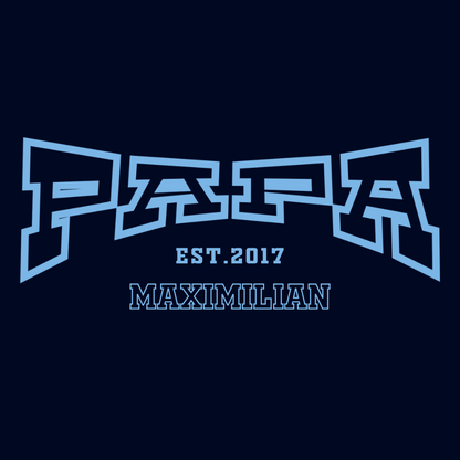 PAPA T-Shirt COLLEGE Rundhals personalisiert