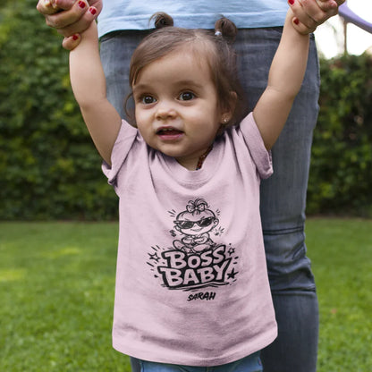 Boss Baby personalisiertes Kinder-T-Shirt mit Name, Outdoor, UrbanWarriorStore Geschenkidee