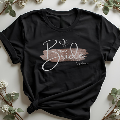 BRIDE T-Shirt TEAM BRIDE Handwriting