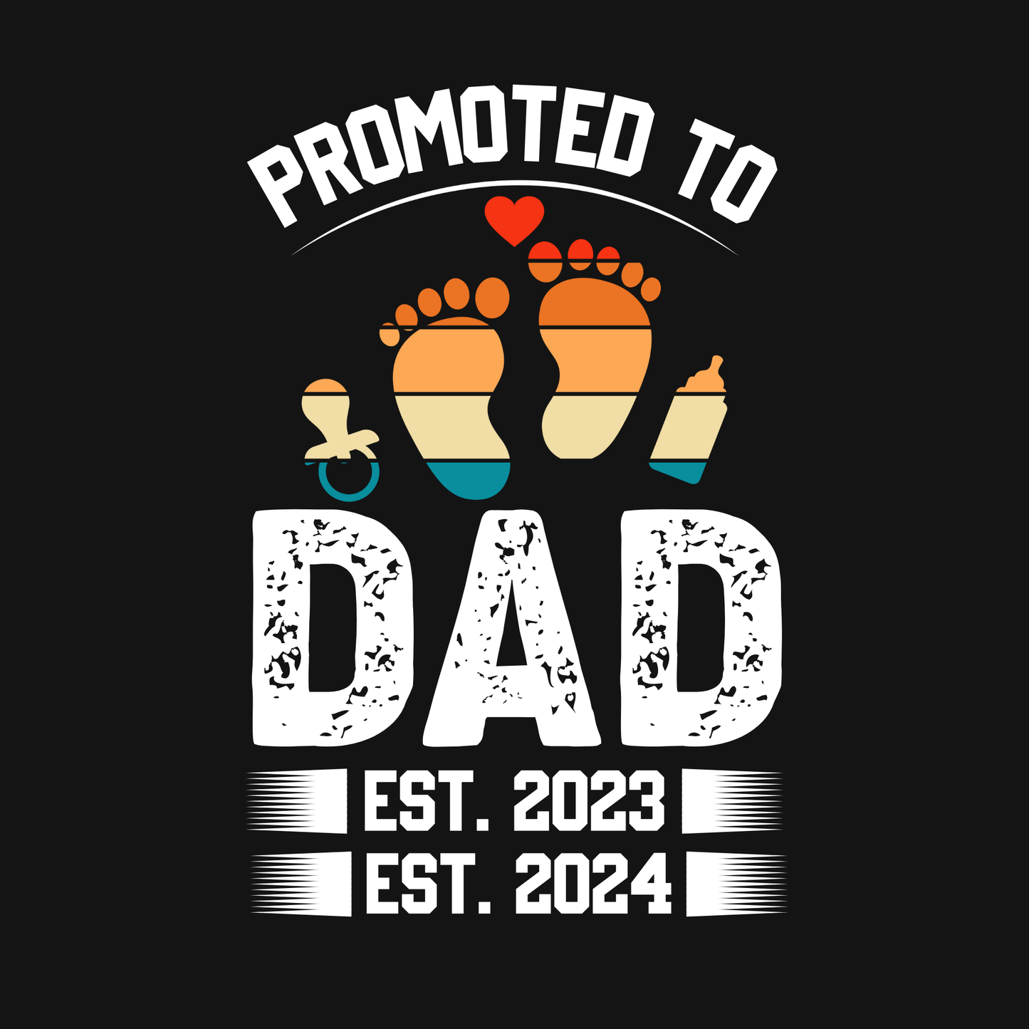 DAD T-Shirt PROMOTED Rundhals personalisiert
