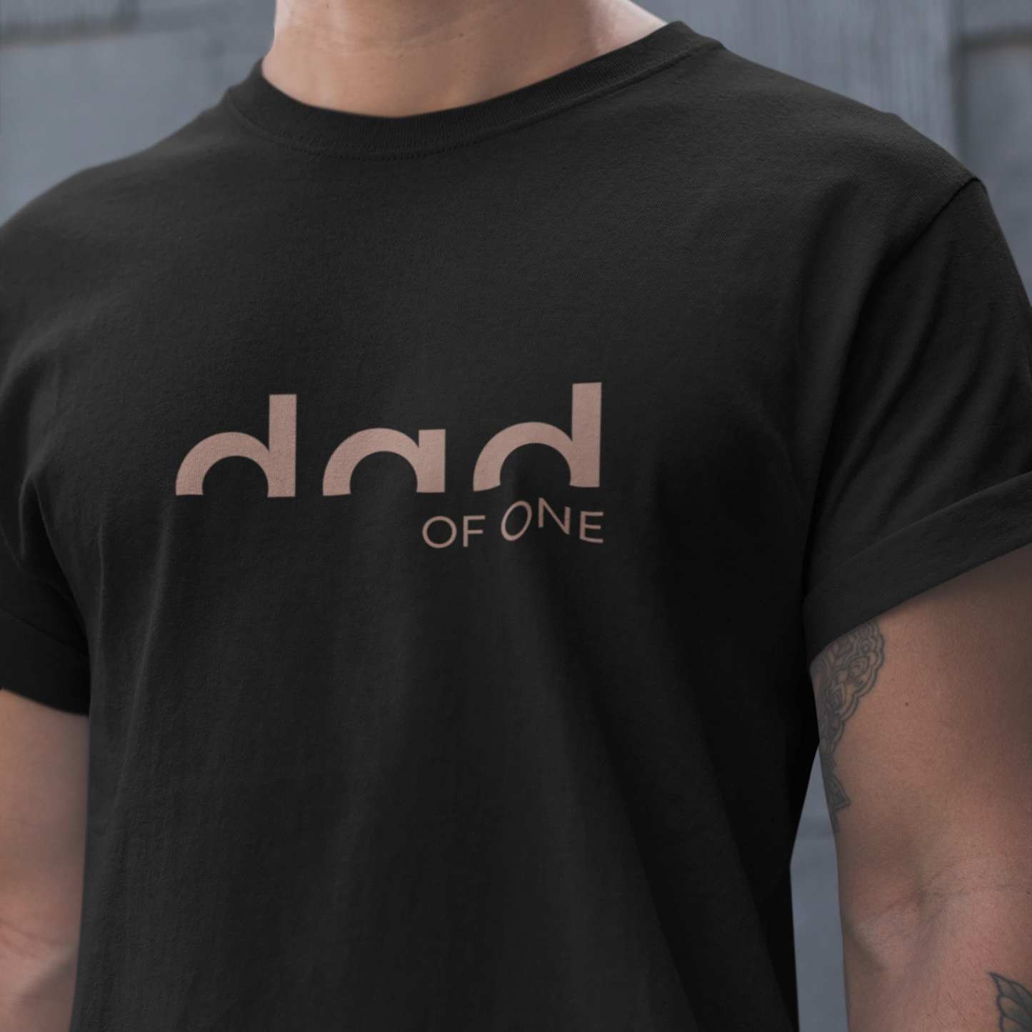 PAPA T-Shirt DAD OF TWO Rundhals personalisiert